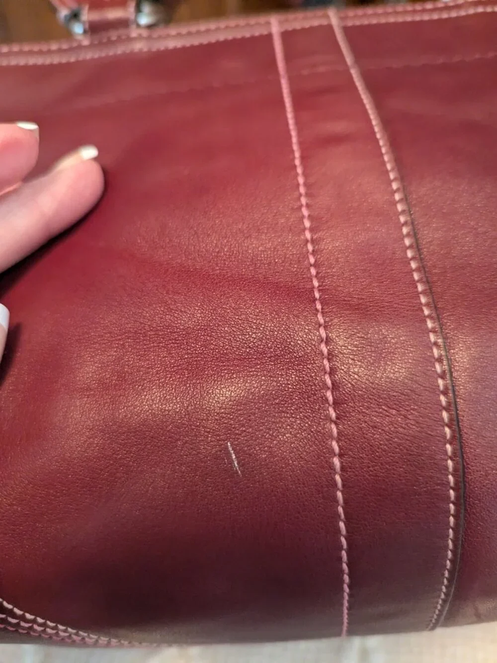 Coach BURGUNDY RED SOHO POCKET SATCHEL
